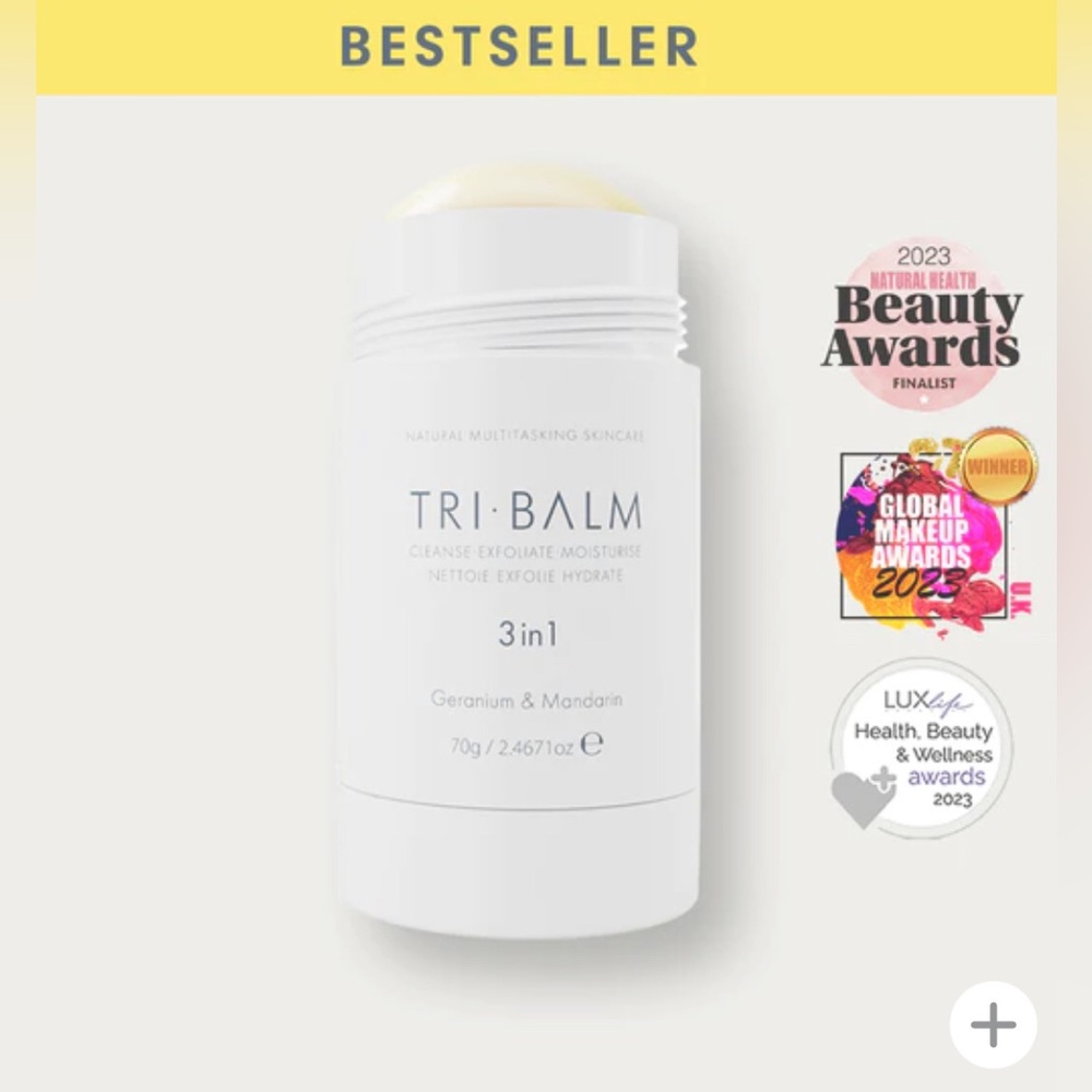 NEW FORMULAÉ PRESCOTT Tri Balm Stick 3 in 1 Cleanse Exfoliate Moisturize Luxury